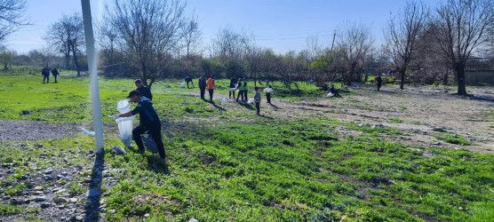 Oğuz rayonunda “Şəhərsalma və Memarlıq İli” çərçivəsində təmizlik aksiyaları davam edir
