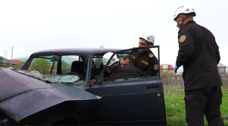 Oğuz rayonunda kompleks mülki müdafiə təlimi keçirilib