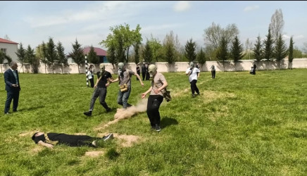 Oğuzda "Şahin" hərbi- idman oyununun rayon mərhələsi keçirilib