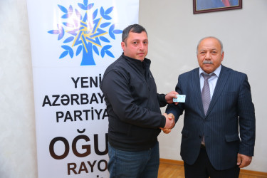 Oğuzda Yeni Azərbaycan Partiyasının yaradılmasının 33-cü ildönümünə həsr edilmiş tədbir keçirilib.