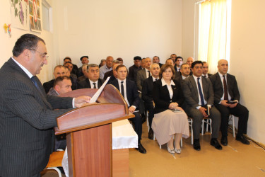 Xaçmazqışlaq kəndində səyyar vətəndaş qəbulu keçirilib və şəhid ailəsi ziyarət edilib