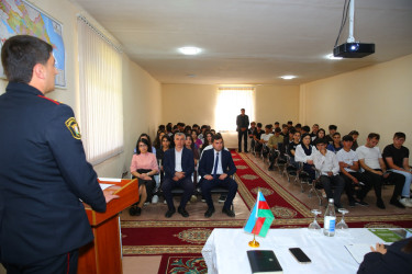 Oğuzda "Gənclər zərərli vərdişlərə yox deyir” mövzusunda narkomaniyaya qarşı mübarizə məqsədilə maarifləndirmə tədbiri keçirilmişdir