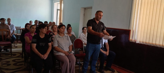 Kənd sakinləri ilə hüquqi yardım mövzusunda növbəti görüş keçirib