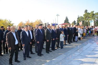 Oğuz rayonunda Dövlət Bayrağı Günü münasibətilə tədbir keçirilib