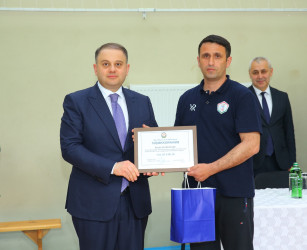 Oğuz Regional Voleybol Klubunun qalib komandası ilə görüş keçirilib