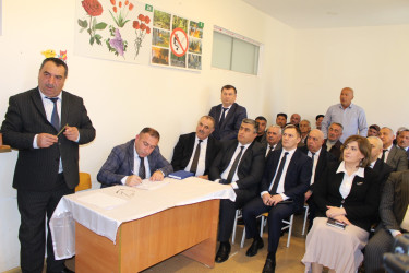 Xaçmazqışlaq kəndində səyyar vətəndaş qəbulu keçirilib və şəhid ailəsi ziyarət edilib