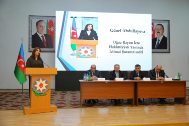 Oğuz RİH başçısının 2025-ci ilin sosial-iqtisadi inkişafın yekunları və qarşıda duran vəzifələrə həsr olunmuş hesabat yığıncağı keçirilib
