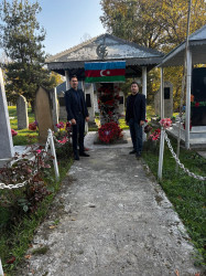 8 Noyabr-Zəfər Gününün beşinci ildönümü münasibətilə Oğuzda şəhid məzarları ziyarət edilib