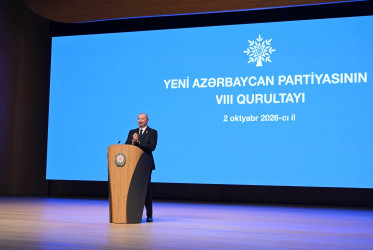 Heydər Əliyev Mərkəzində Yeni Azərbaycan Partiyasının (YAP) VIII Qurultayı keçirilir