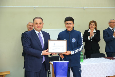 Oğuz Regional Voleybol Klubunun qalib komandası ilə görüş keçirilib