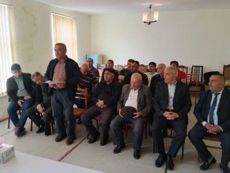 Kənd sakinləri ilə hüquqi yardım mövzusunda görüş keçirib
