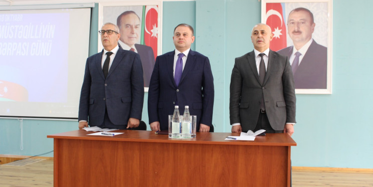 18 Oktyabr – Müstəqilliyin Bərpası Günü münasibətilə tədbir keçirilib