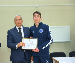 Oğuz Regional Voleybol Klubunun qalib komandası ilə görüş keçirilib