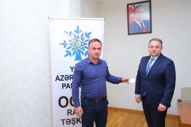 Oğuzda Yeni Azərbaycan Partiyasının yaradılmasının 33-cü ildönümünə həsr edilmiş tədbir keçirilib.